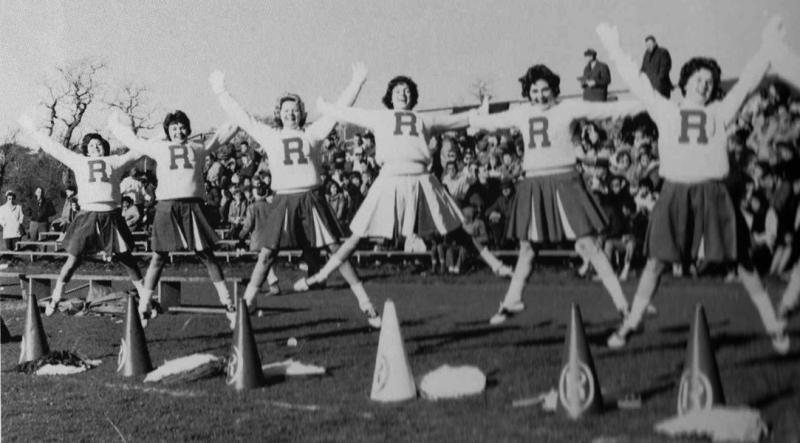 Old Rochester Regional High School’s first cheerleaders put the ra ra ra in ORR in 1962. COURTESY RICHARD MORGADO